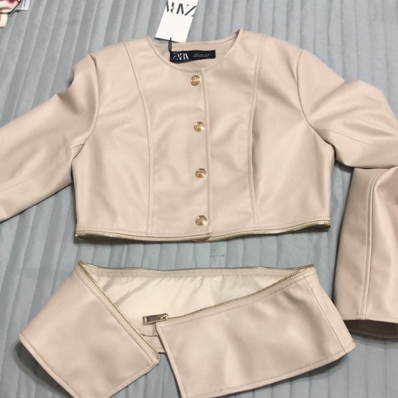 Zara faux leather zippered jacket - Picture 10 of 11